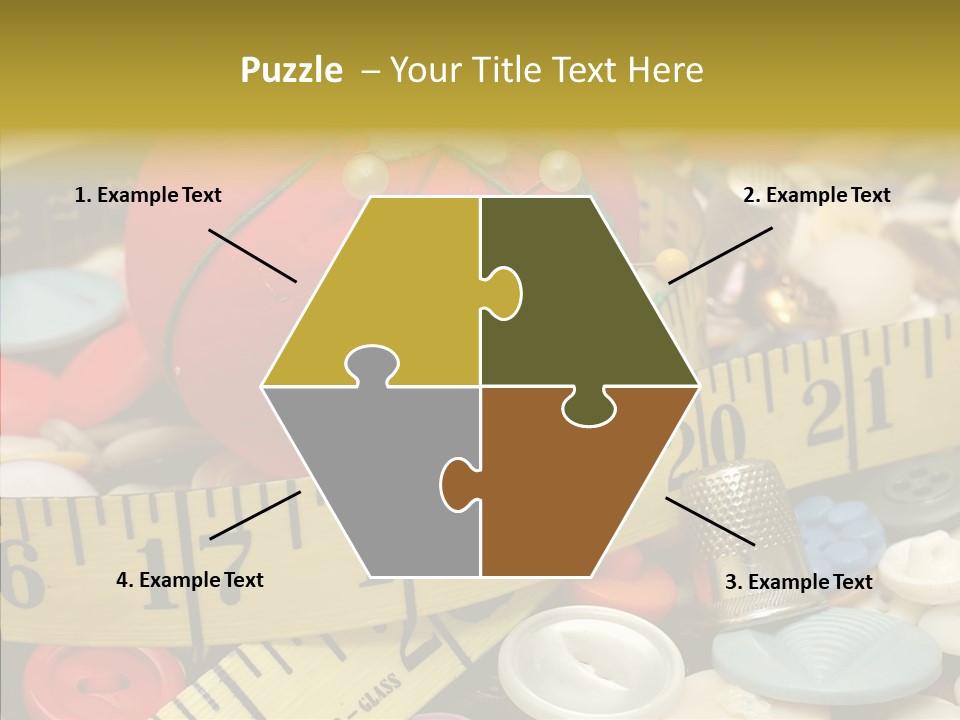 Crafts Thimble Fabric PowerPoint Template