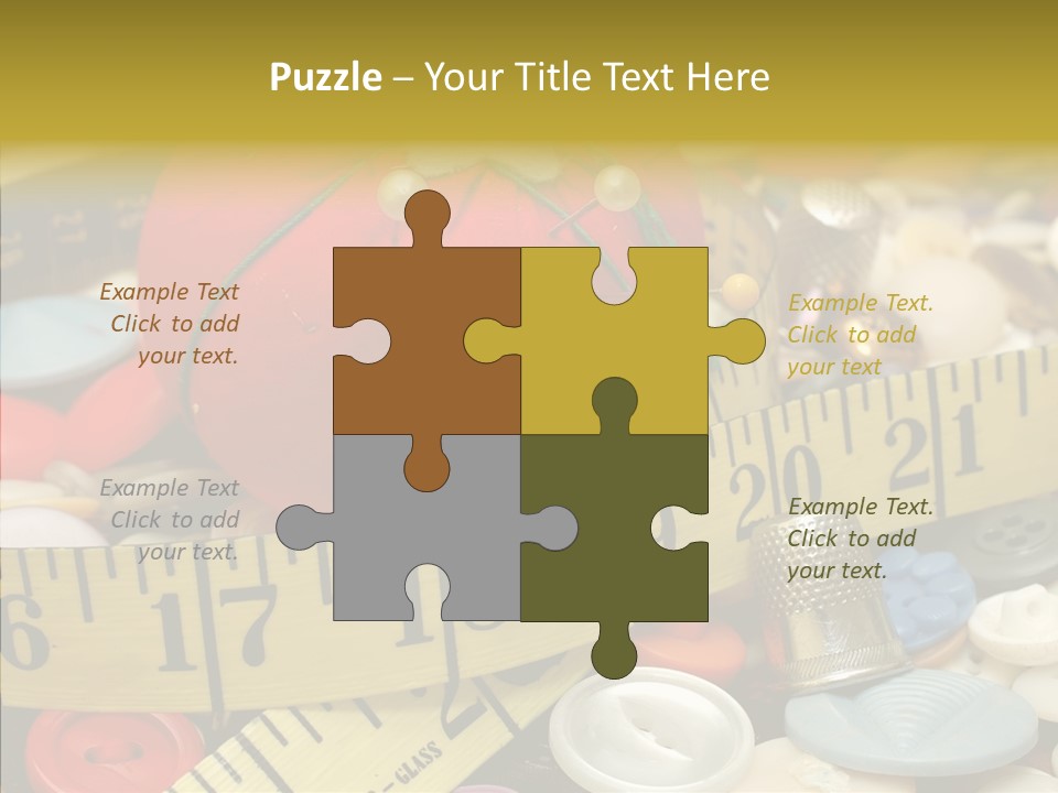 Crafts Thimble Fabric PowerPoint Template