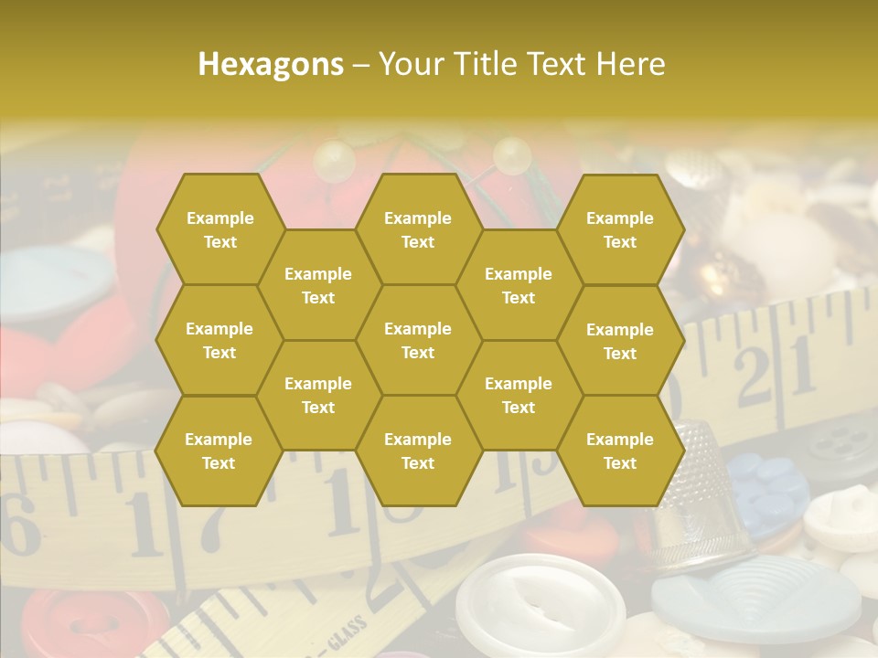 Crafts Thimble Fabric PowerPoint Template