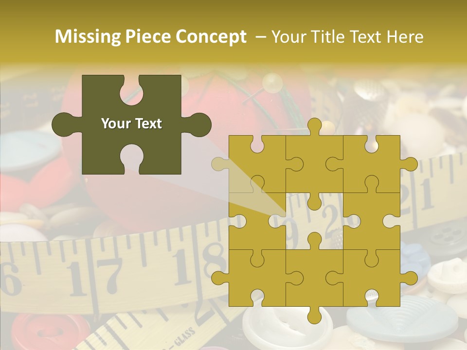 Crafts Thimble Fabric PowerPoint Template