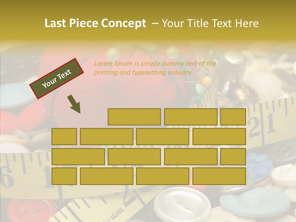Crafts Thimble Fabric PowerPoint Template