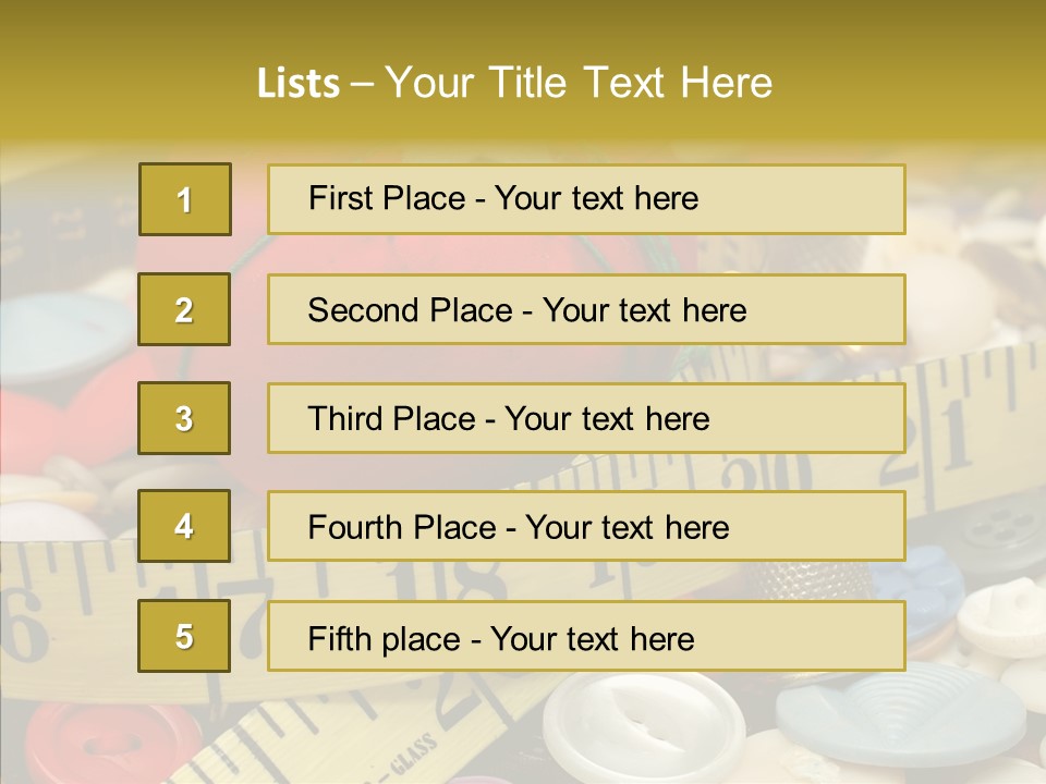 Crafts Thimble Fabric PowerPoint Template