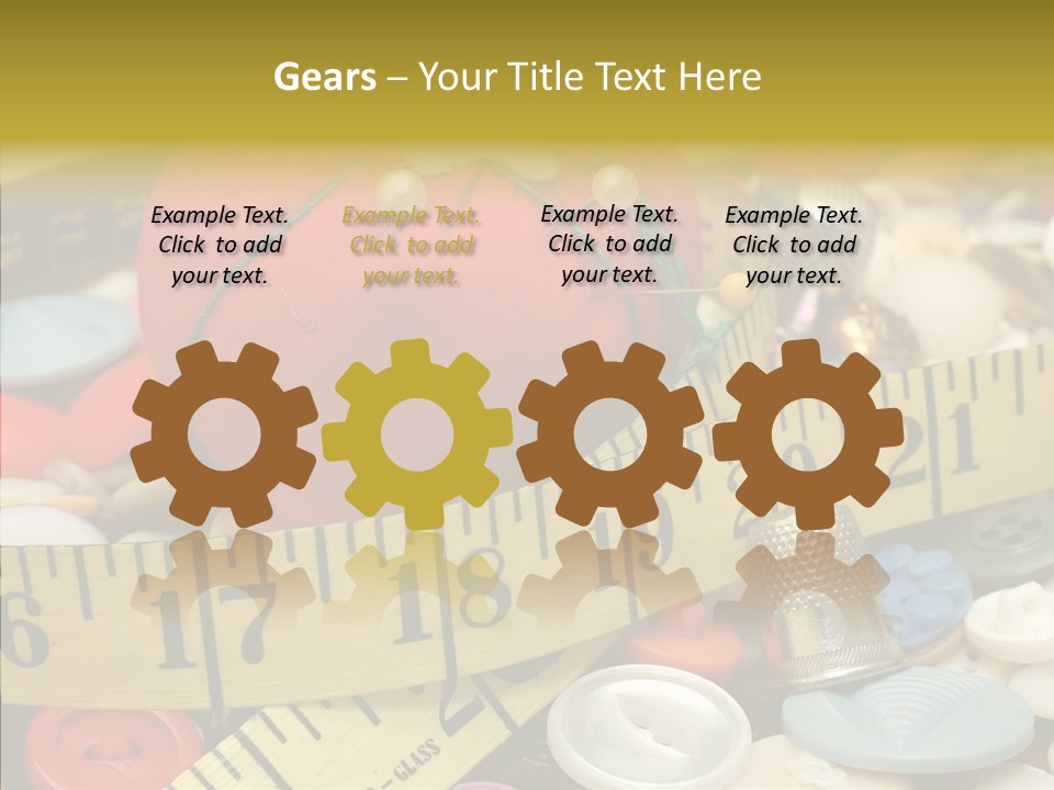 Crafts Thimble Fabric PowerPoint Template