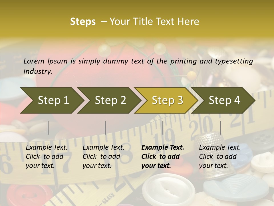 Crafts Thimble Fabric PowerPoint Template
