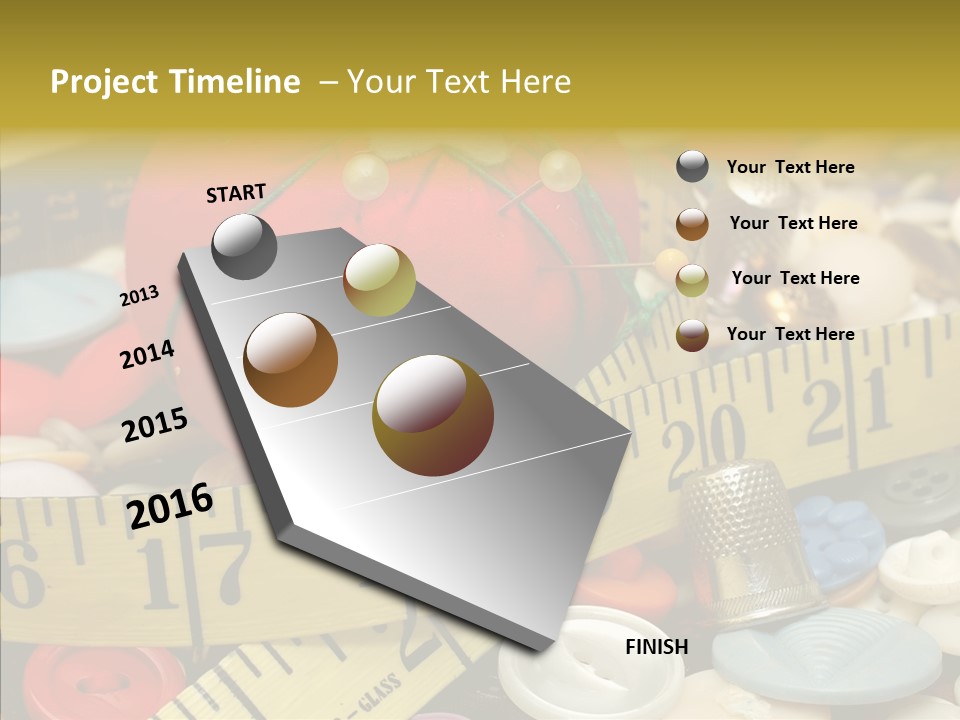 Crafts Thimble Fabric PowerPoint Template