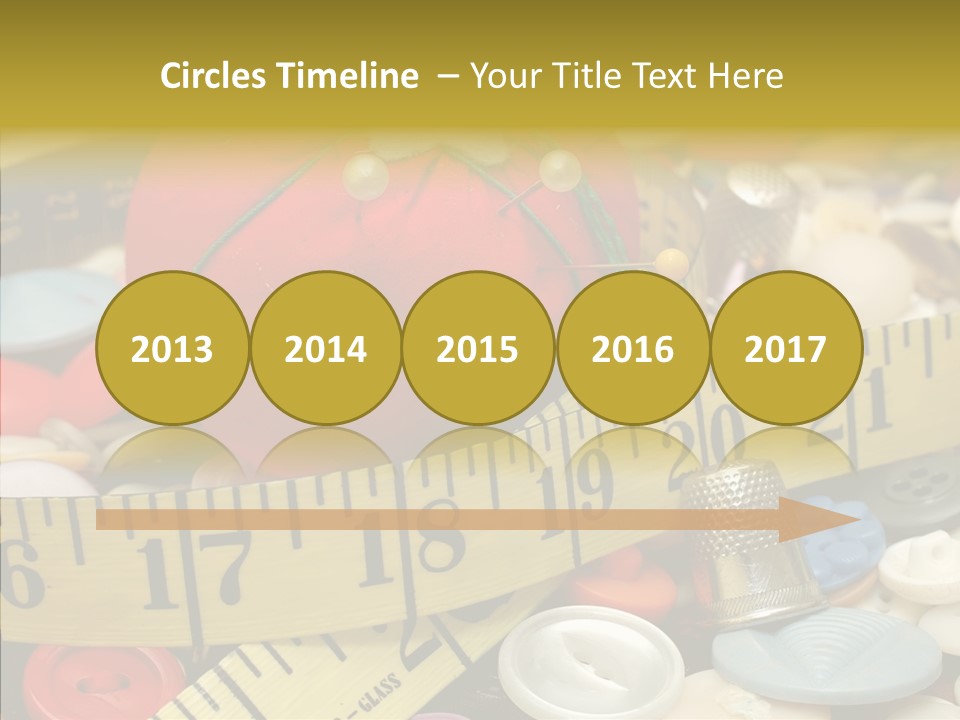 Crafts Thimble Fabric PowerPoint Template