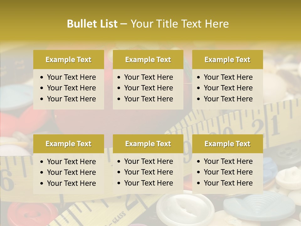 Crafts Thimble Fabric PowerPoint Template