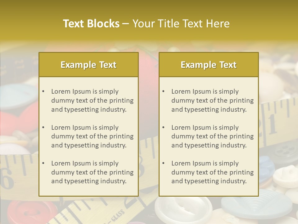 Crafts Thimble Fabric PowerPoint Template