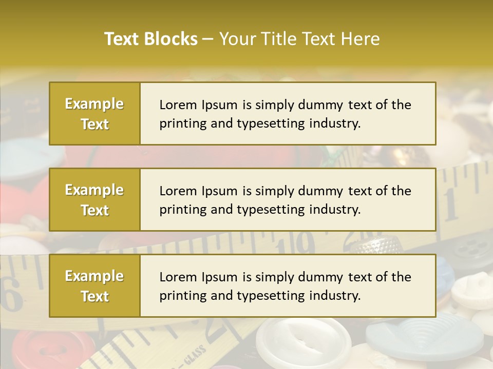 Crafts Thimble Fabric PowerPoint Template