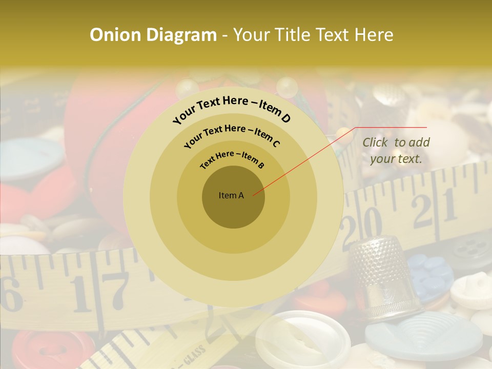 Crafts Thimble Fabric PowerPoint Template