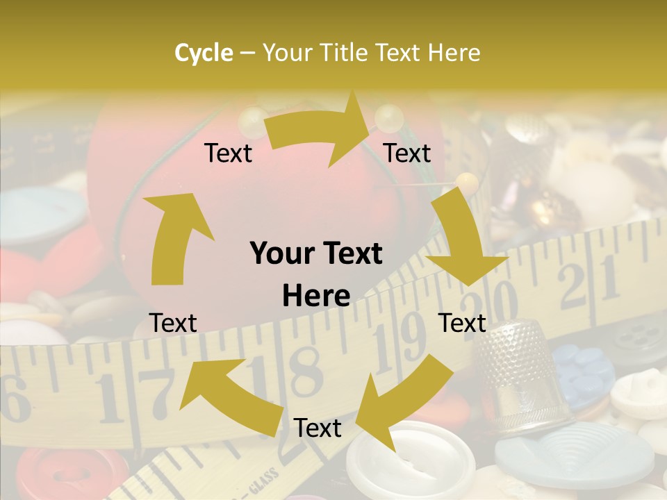 Crafts Thimble Fabric PowerPoint Template