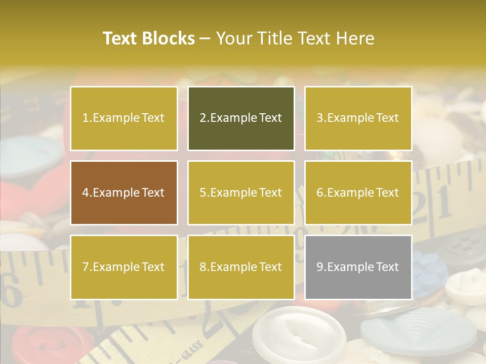 Crafts Thimble Fabric PowerPoint Template