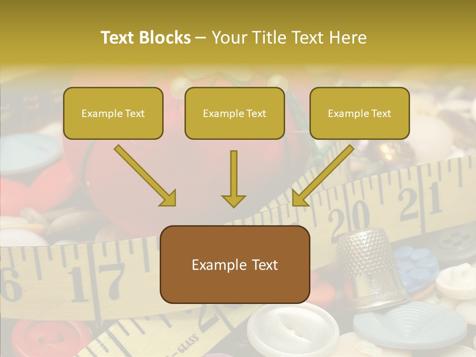 Crafts Thimble Fabric PowerPoint Template
