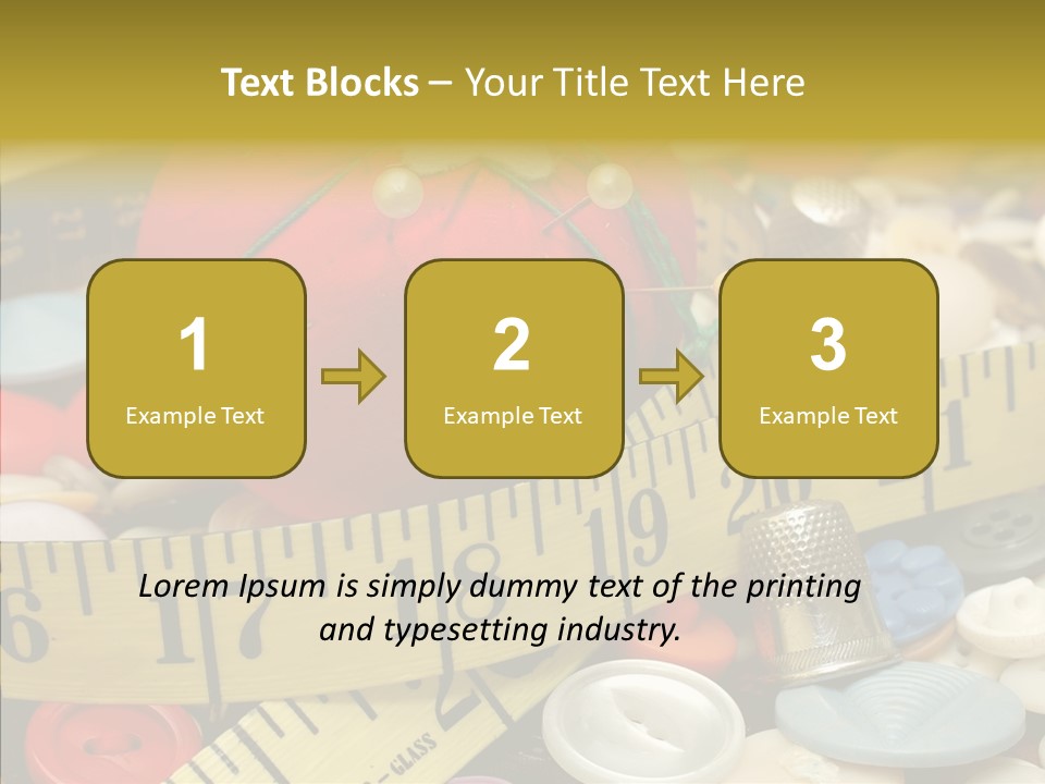 Crafts Thimble Fabric PowerPoint Template