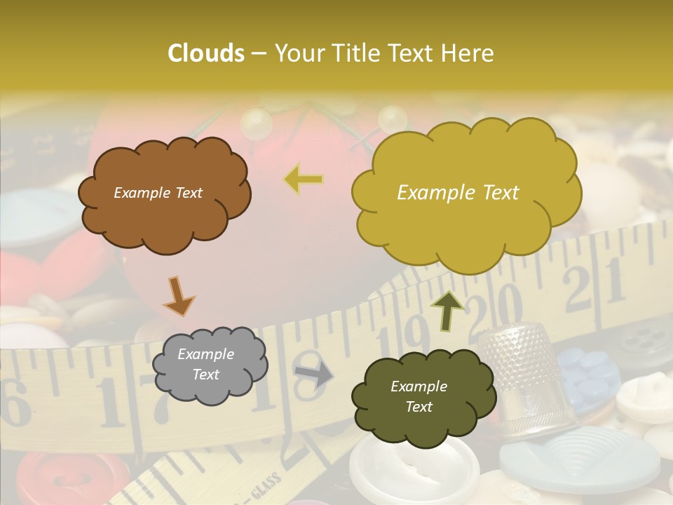 Crafts Thimble Fabric PowerPoint Template