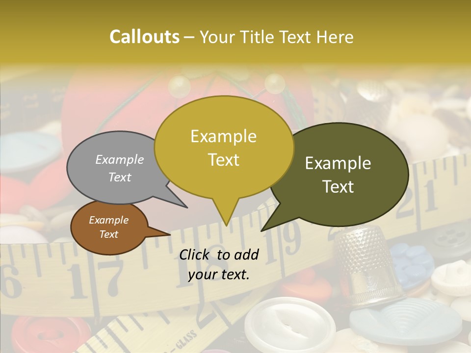 Crafts Thimble Fabric PowerPoint Template