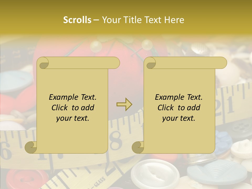 Crafts Thimble Fabric PowerPoint Template