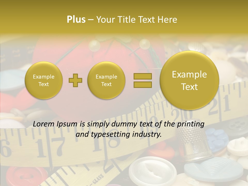 Crafts Thimble Fabric PowerPoint Template