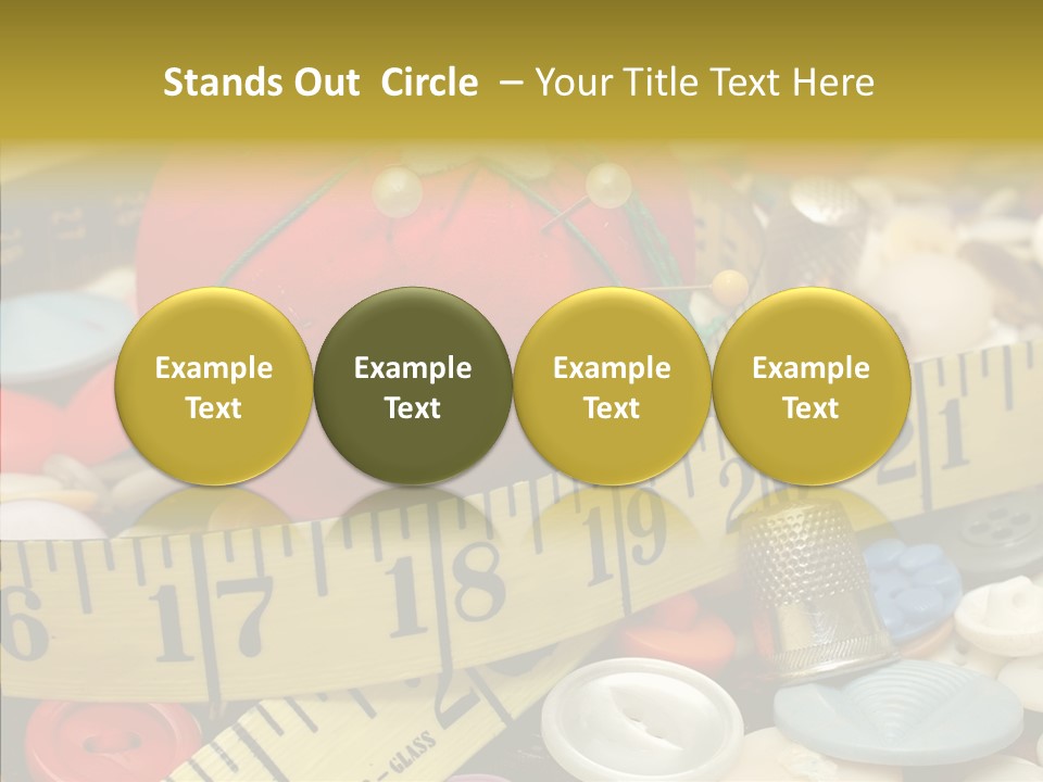 Crafts Thimble Fabric PowerPoint Template