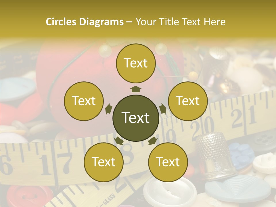 Crafts Thimble Fabric PowerPoint Template