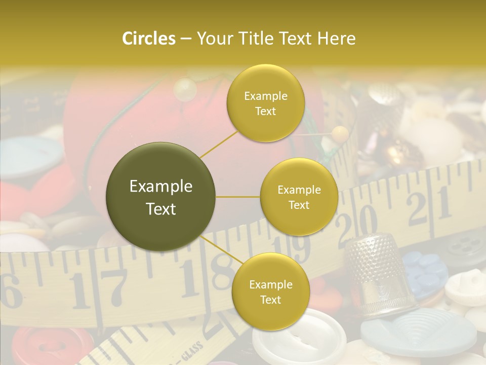 Crafts Thimble Fabric PowerPoint Template