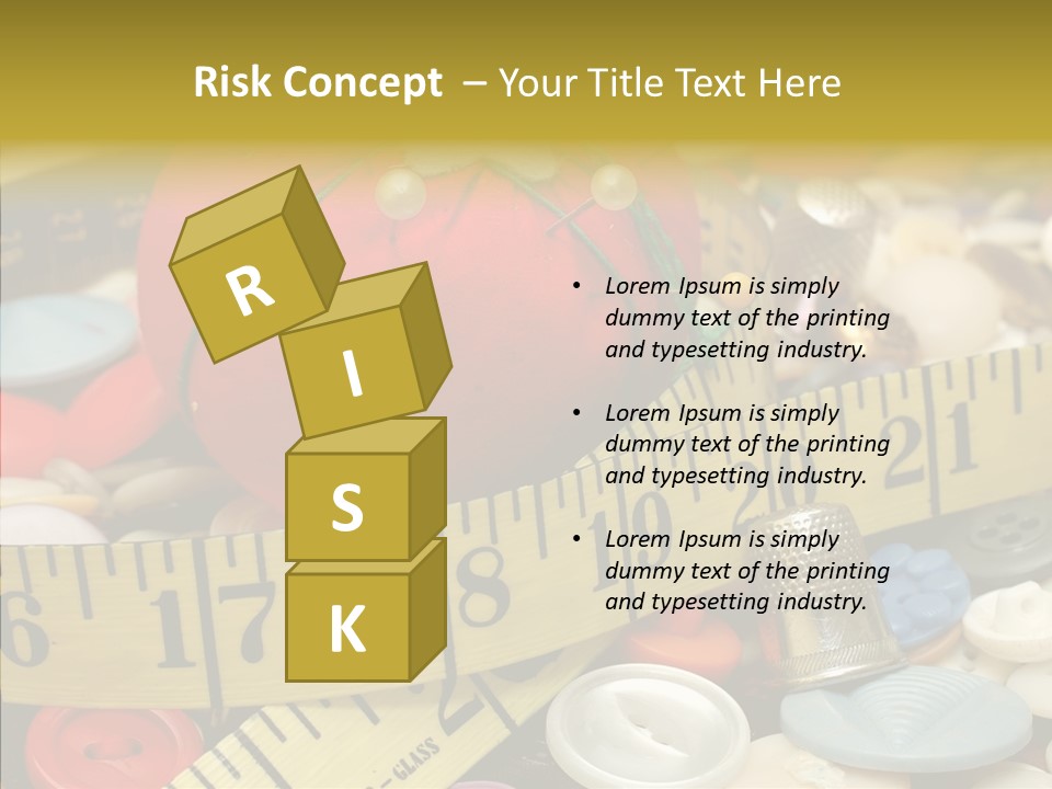 Crafts Thimble Fabric PowerPoint Template