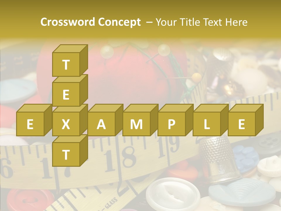 Crafts Thimble Fabric PowerPoint Template