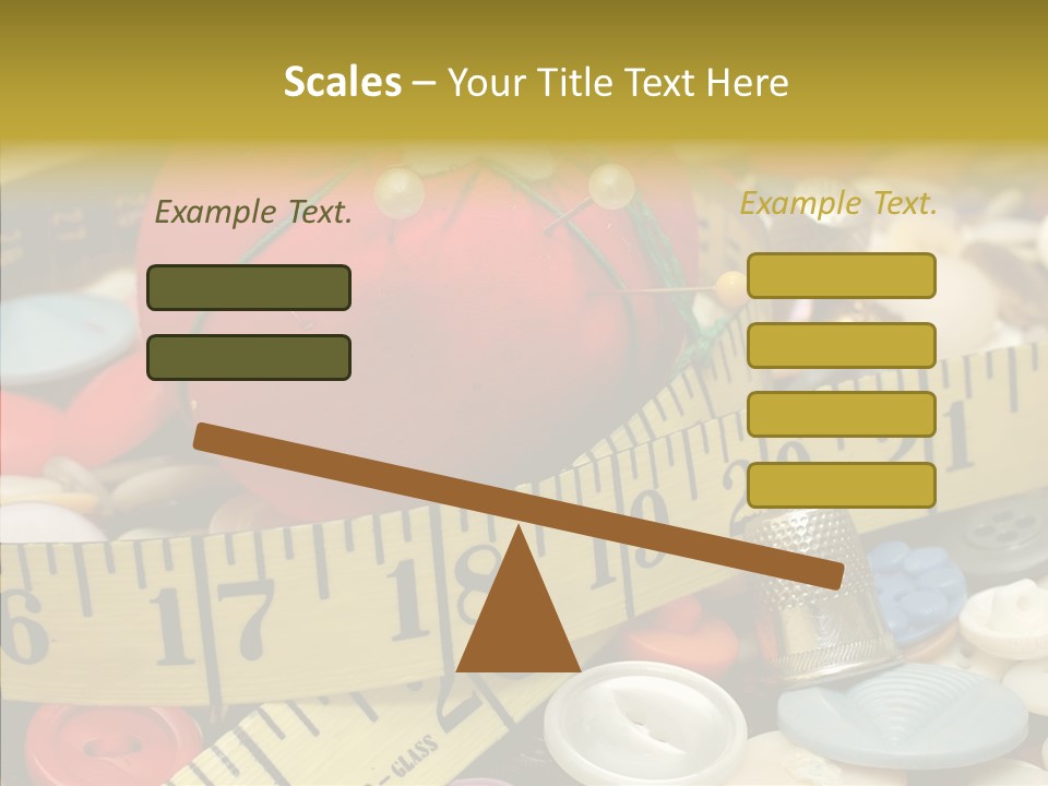 Crafts Thimble Fabric PowerPoint Template