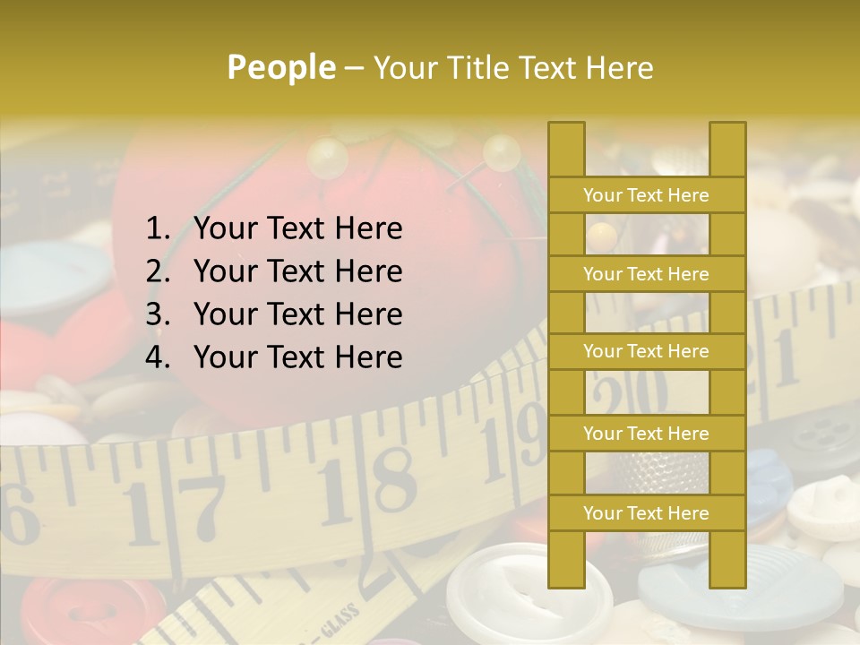 Crafts Thimble Fabric PowerPoint Template