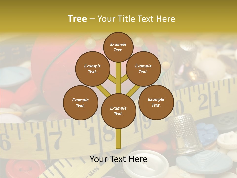 Crafts Thimble Fabric PowerPoint Template