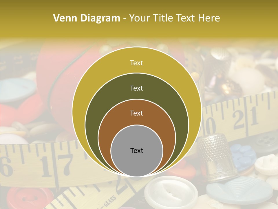Crafts Thimble Fabric PowerPoint Template
