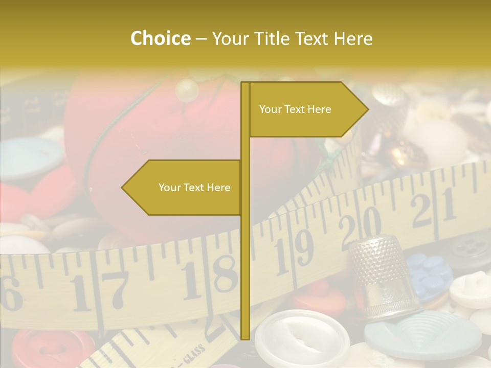 Crafts Thimble Fabric PowerPoint Template