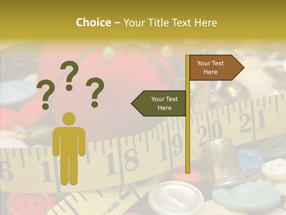 Crafts Thimble Fabric PowerPoint Template