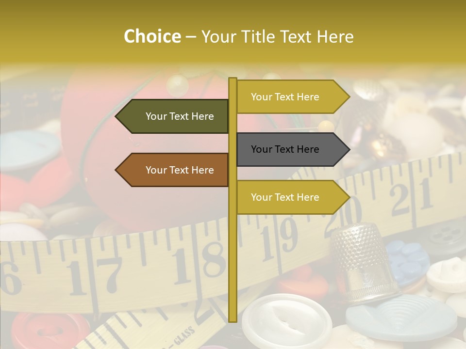 Crafts Thimble Fabric PowerPoint Template