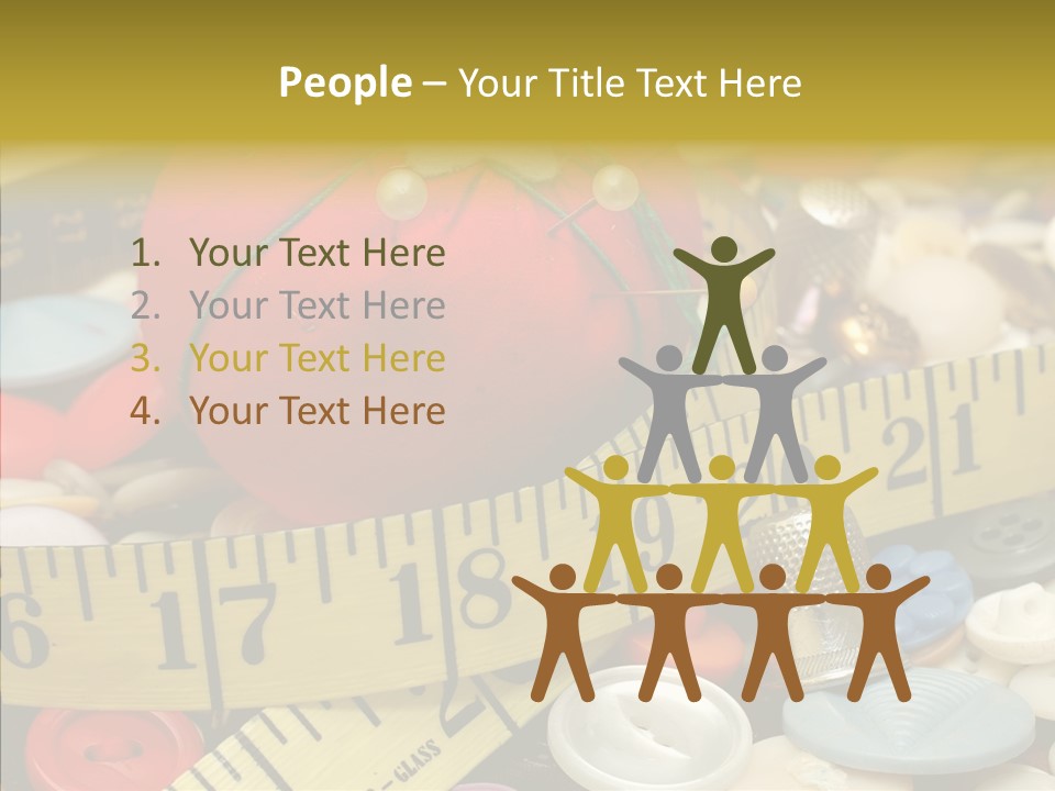 Crafts Thimble Fabric PowerPoint Template