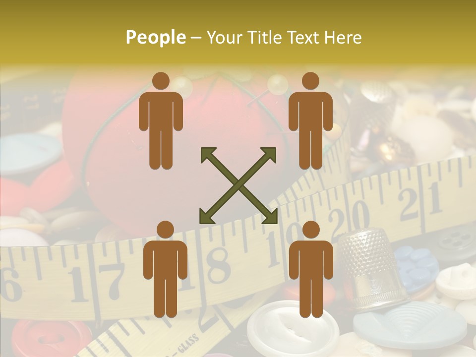 Crafts Thimble Fabric PowerPoint Template