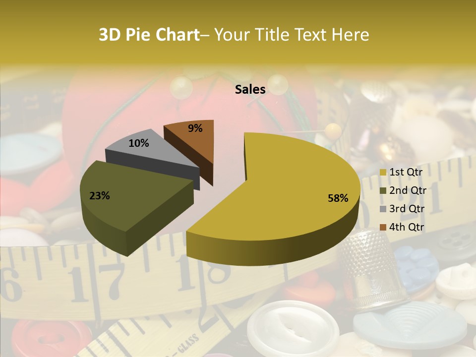 Crafts Thimble Fabric PowerPoint Template