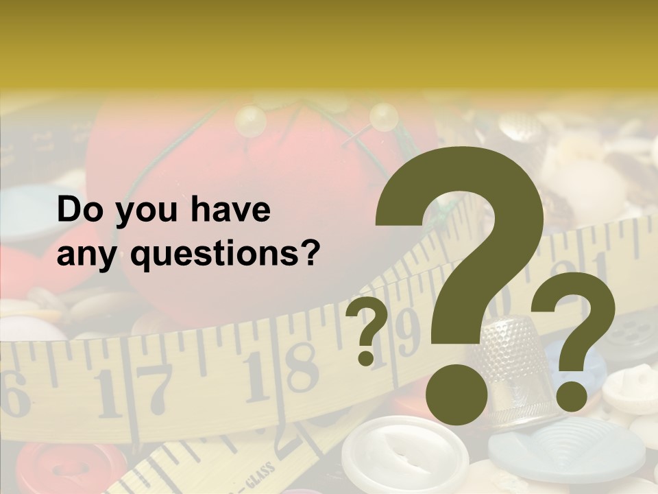 Crafts Thimble Fabric PowerPoint Template