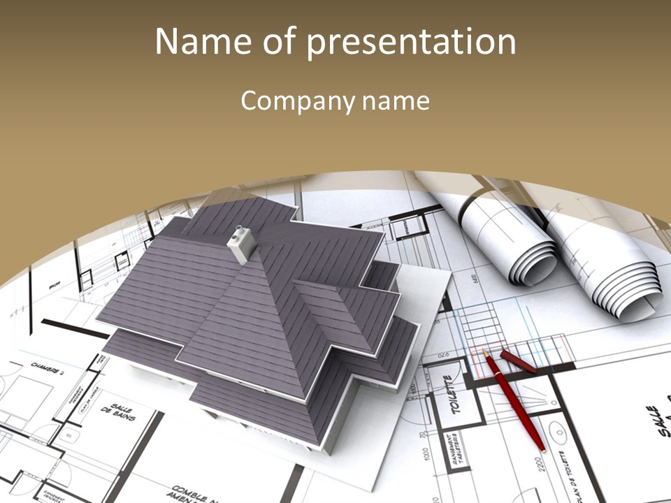 Plan Composition Residence PowerPoint Template