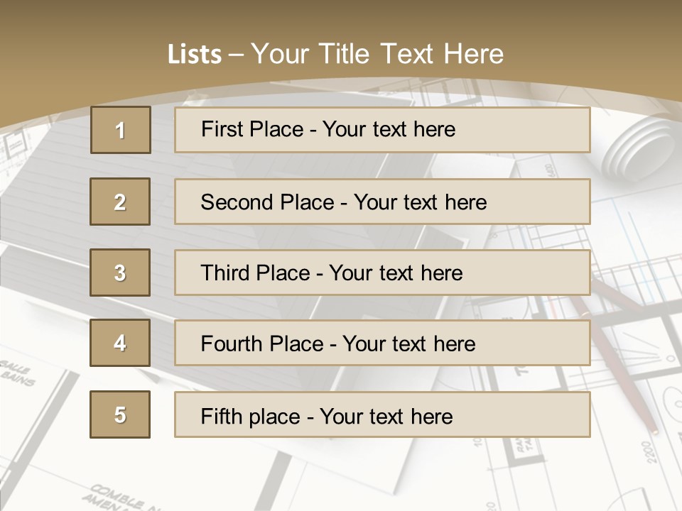 Plan Composition Residence PowerPoint Template