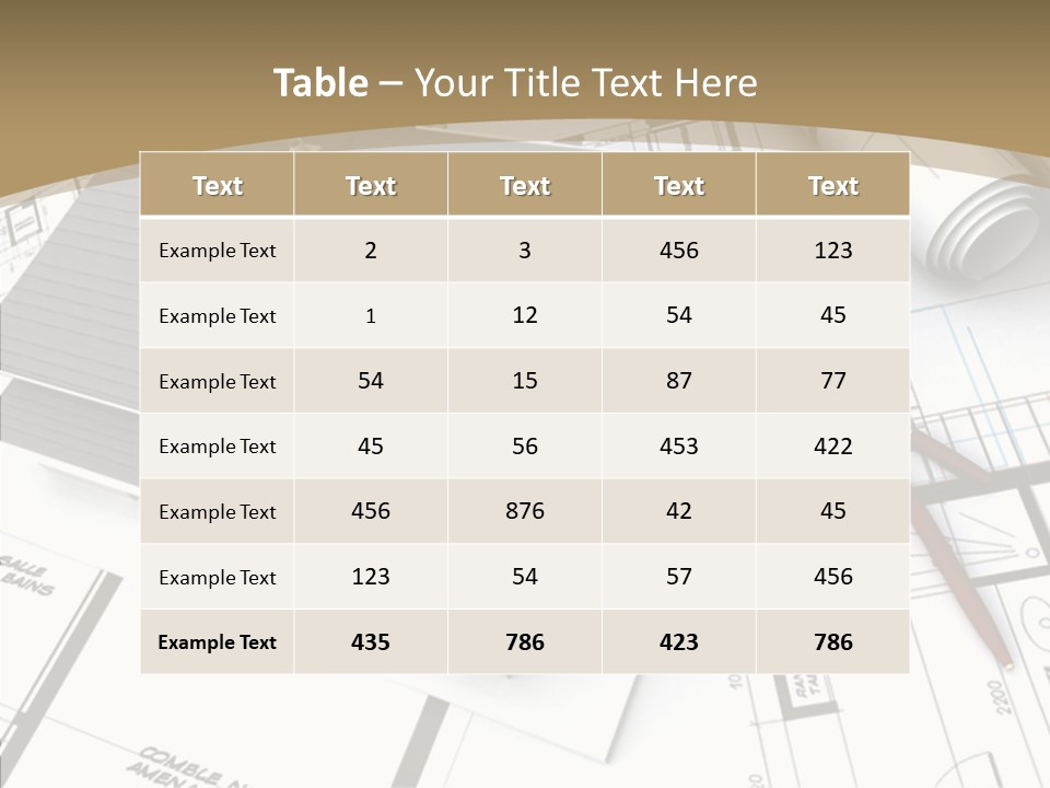 Plan Composition Residence PowerPoint Template