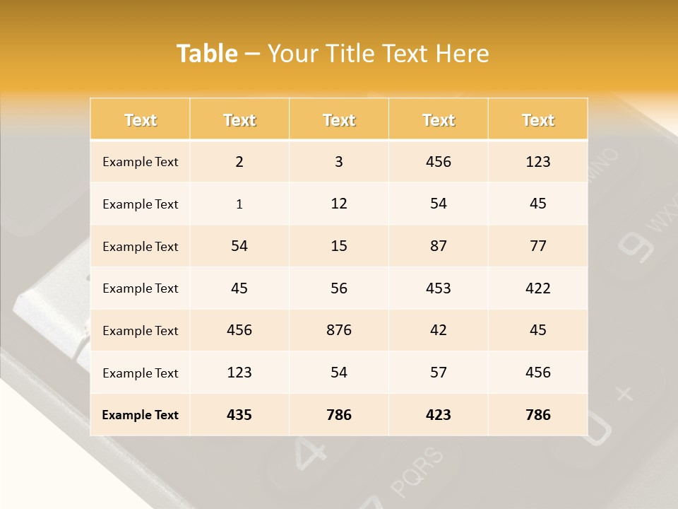 Card Data Detail PowerPoint Template