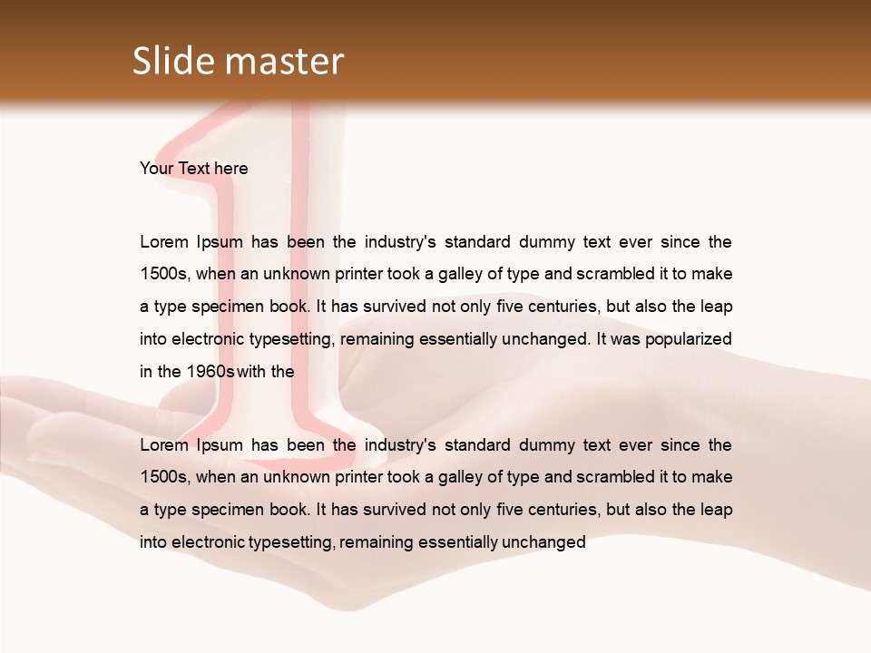 One Hand Celebrate PowerPoint Template