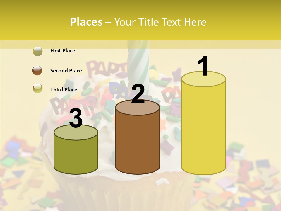 Confetti Candle Food PowerPoint Template