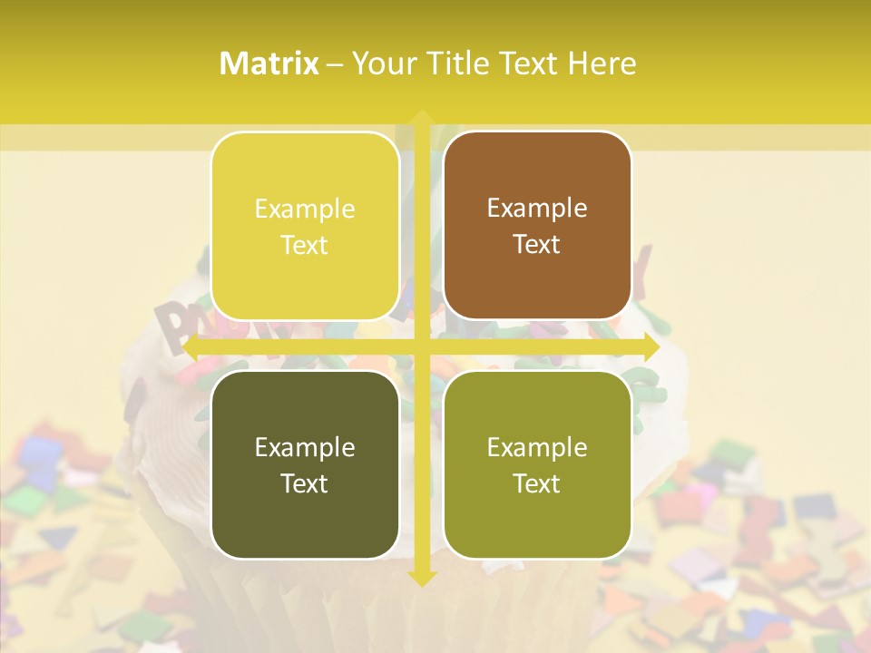 Confetti Candle Food PowerPoint Template