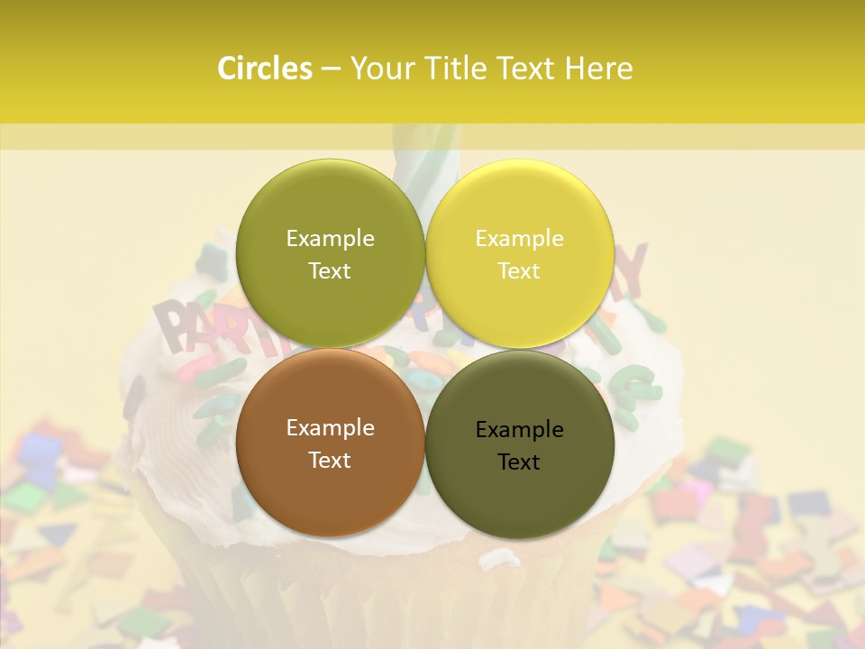 Confetti Candle Food PowerPoint Template