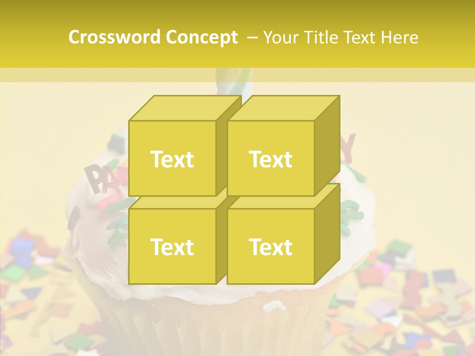 Confetti Candle Food PowerPoint Template