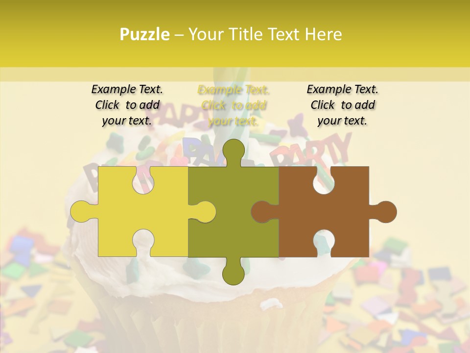 Confetti Candle Food PowerPoint Template