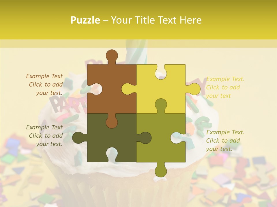 Confetti Candle Food PowerPoint Template