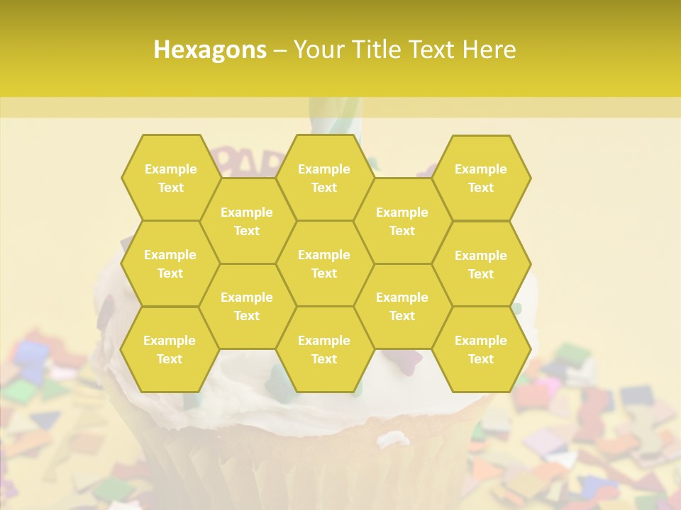 Confetti Candle Food PowerPoint Template